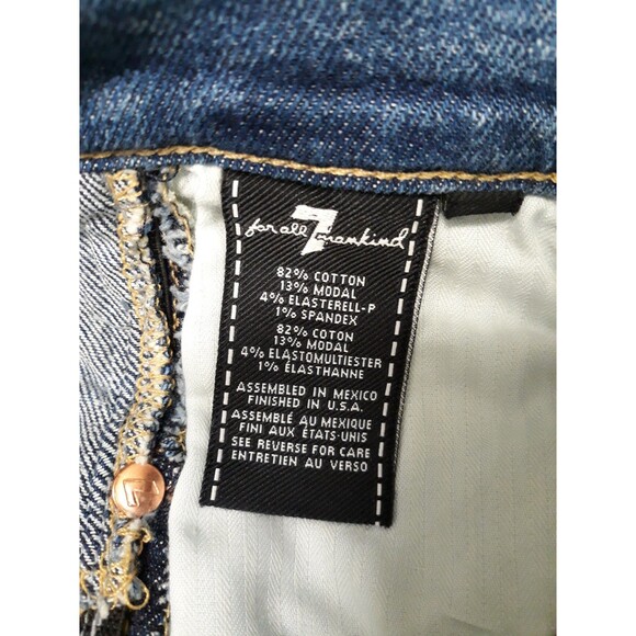 7 For All Mankind 90s Y2k Luxe Vintage The High Waist Ankle Skinny Bronze Stripe - Picture 7 of 7